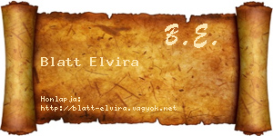 Blatt Elvira névjegykártya
